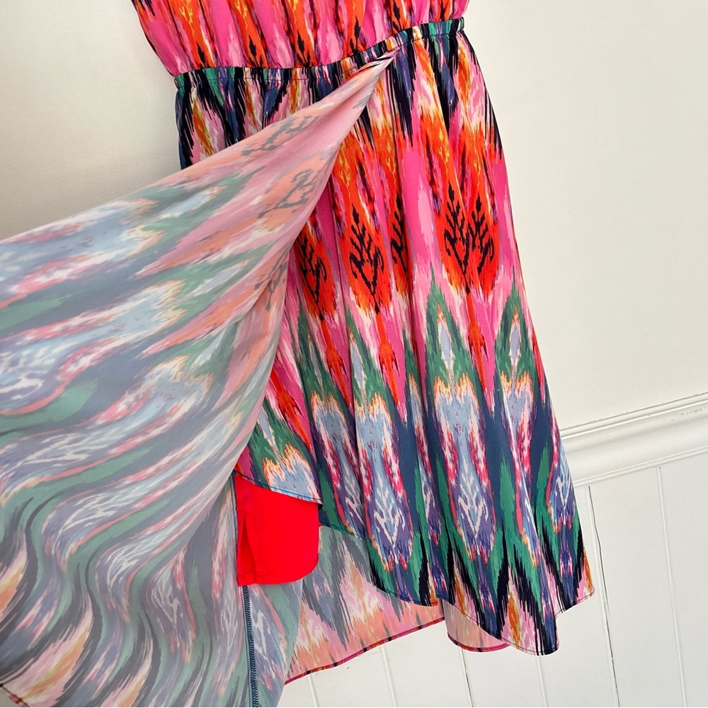 Athleta Martinique Ikat Colorful Midi Dress Size XXS 2XS/XS *K3 - Picture 5 of 15